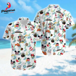 Mickey Mouse Cruise Hawaiian Shirt Cartoon Family Vacation 3D Print