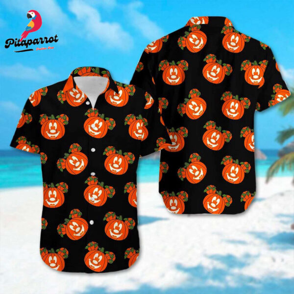 Mickey Mouse Halloween Hawaiian Shirt – Perfect Magic Kingdom Family Trip Tee and Halloween Party Gift