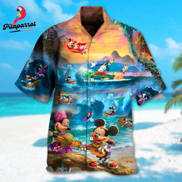 Mickey Mouse Hawaiian Shirt – Funny Friends Beach Tee for Summer Vacation