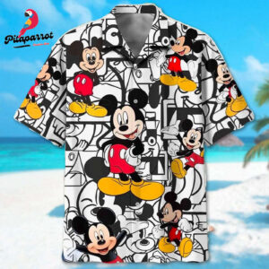 Mickey Mouse Hawaiian Shirt - 3D Character Vacation Beach Shirt