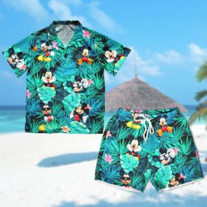 Mickey Mouse Hawaiian Shirt Sunglass Aloha Shirt for Summer Vacation