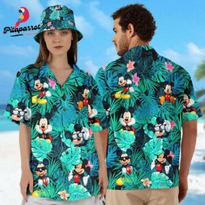 Mickey Mouse Hawaiian Shirt Sunglass Aloha Shirt for Summer Vacation
