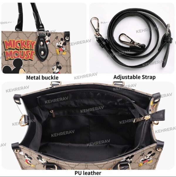 Mickey Mouse Leather Handbag Women s Bags Purses Custom Vintage Handmade Bag