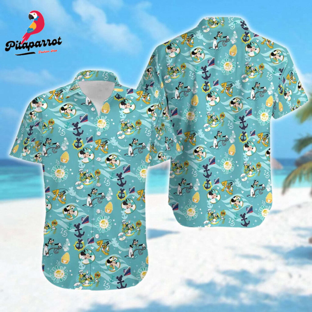 Mickey Mouse Cruise Line Hawaiian Shirt Disney Characters Button Up Shirt Mickey Mouse Cruise Line Hawaiian Shirt Disney Characters Button Up Shirt