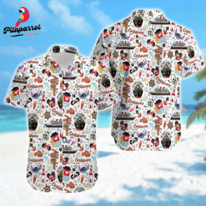 Disney Cruise Hawaiian Shirt - Mickey Minnie Stitch Lilo Nemo - Ship Button Up Tee