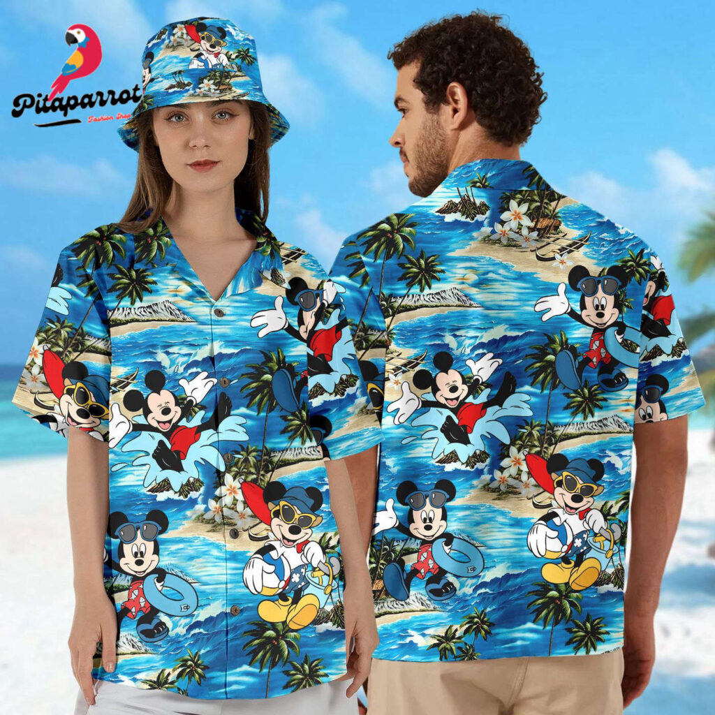 Mickey Mouse Summer Beach Hawaiian Shirt – Funny Mouse Hawaii Swim Shirt for Beach Trip Parties Mickey Mouse Summer Beach Hawaiian Shirt – Funny Mouse Hawaii Swim Shirt for Beach Trip Parties