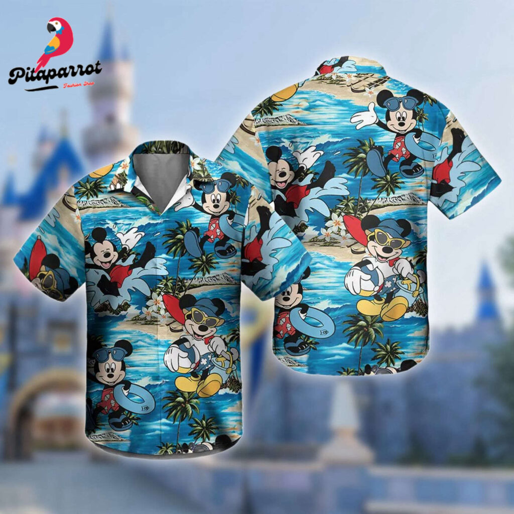 Mickey Mouse Summer Beach Hawaiian Shirt Funny Mouse Hawaii Button Up Beach Trip Party Gift Mickey Mouse Summer Beach Hawaiian Shirt Funny Mouse Hawaii Button Up Beach Trip Party Gift