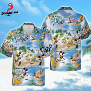 Mickey Mouse Summer Hawaiian Shirt Minnie Donald Daisy Tee 3D All Over Print Birthday Gift