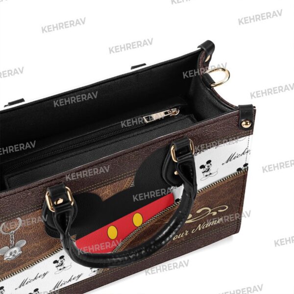 Mickey Symbol Leather Handbag Women s Mickey Bags & Purses Custom Handmade Vintage