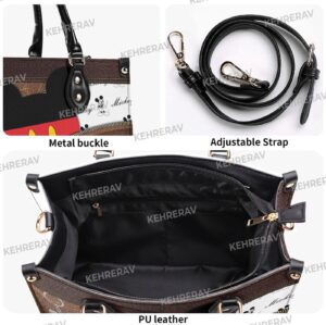 Mickey Symbol Leather Handbag for Women - Custom Handmade Vintage Purse 3