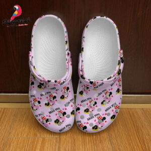 Minnie Mouse On Light Pink Unisex Classic Clogs For Fans Unisex Gifts 2024