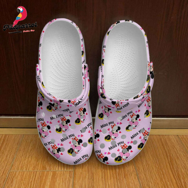 Minnie Mouse On Light Pink Unisex Classic Clogs For Fans Unisex Gifts 2024
