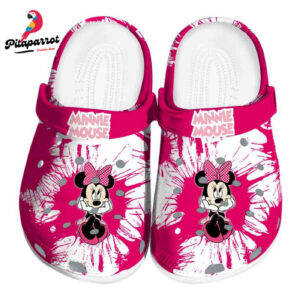 Minnie Mouse Splatter Graphics Clogs For Kids And Adults