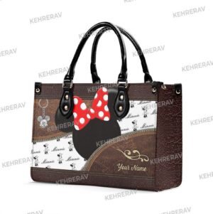 Vintage Minnie and Mickey Leather Handbag for Women – Custom Handmade Lover s Purse