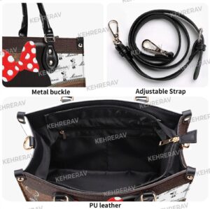 Mickey & Minnie Leather Handbag for Women - Custom Handmade Vintage Purse for Mickey Lovers 3