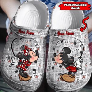 Personalized Cute Mickey and Minnie CoupleClogs-Shoes 3D Clog Shoes