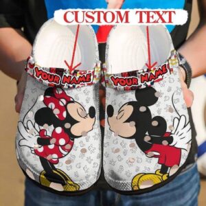 Personalized Kissing Mickey And Minnie Mouse Disney Cartoon AdultsClogs-ShoesUnisex Cartoon Clog Shoes