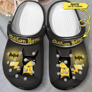 Personalized Pokemon Pikachu Batman Clogs