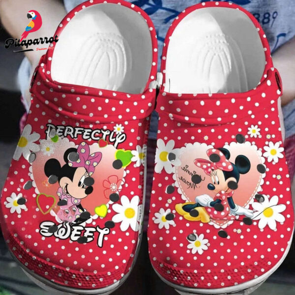 Ping Bow Minnie And Red Bow Minnie Red And Polka Dots Clogs For Kids And Adults
