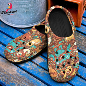 Pokemon Anime Cute PatternCrocs-Shoes Classic Clogs Shoes In Brown