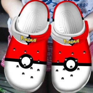 Pokemon Ball Red White Unisex Classic Clogs For Fans Unisex Gifts 2025