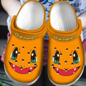 Pokemon Charmander On Orange Unisex Classic Clogs For Fans Unisex Gifts 2025