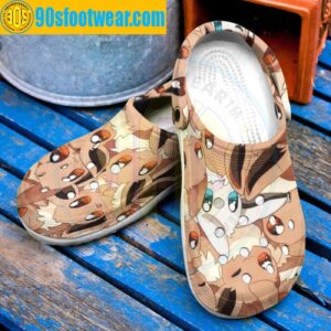 Pokemon Crocs – Eevee Seamless Pattern Crocs Classic Custom Clog Gift