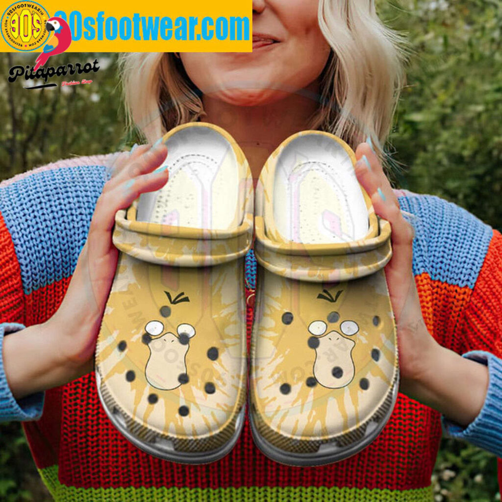 Pokemon Crocs – Psyduck Tie Dye Face Custom Classic Clog Gift Pokemon Crocs – Psyduck Tie Dye Face Custom Classic Clog Gift