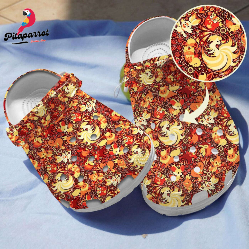 Pokemon Fire Pattern Clogs Pokemon Fire Pattern Clogs