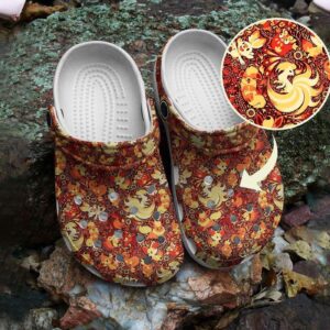 Pokemon Fire Pattern Clogs