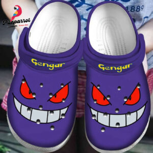 Pokemon Gengar On Purple Unisex Classic Clogs For Fans Unisex Gifts 2025