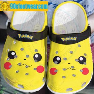 Pokemon Halloween Crocs Cute Pikachu Face Classic Clogs