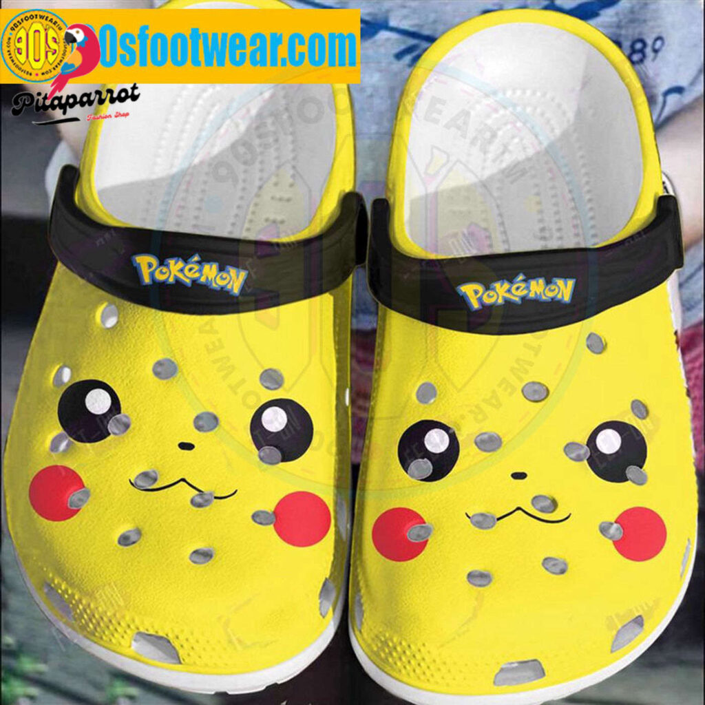 Pokemon Halloween Crocs Cute Pikachu Face Classic Clogs Pokemon Halloween Crocs Cute Pikachu Face Classic Clogs