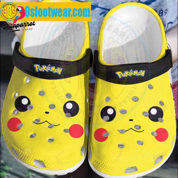 Pokemon Halloween Crocs Cute Pikachu Face Classic Clogs