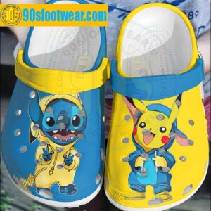 Pokemon Halloween Crocs Stitch and Pikachu Pokemon Costume Classic Clogs