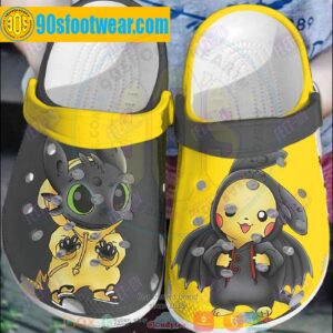 Pokemon Halloween Crocs Toothless And Pikachu Classic Clogs