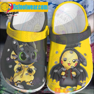 Pokemon Halloween Crocs Toothless And Pikachu Classic Clogs