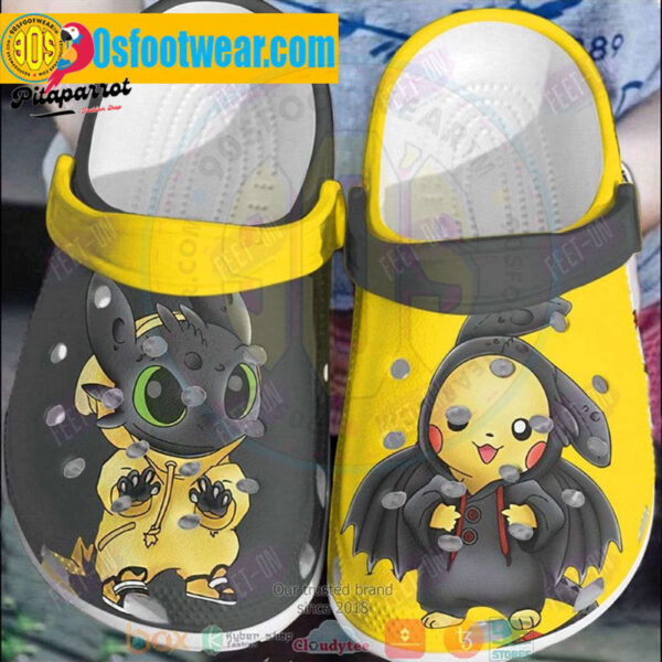 Pokemon Halloween Crocs Toothless And Pikachu Classic Clogs