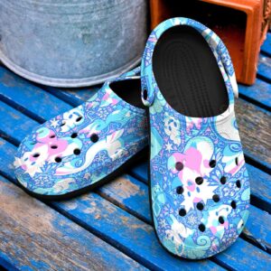 Pokemon Ice Anime PatternCrocs-Shoes Classic Clogs Shoes In Blue