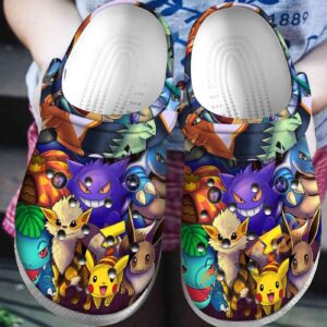 Pokemon Pikachu Colorful Unisex Classic Clogs For Fans Unisex Gifts 2025