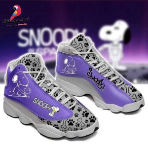 Purple Snoopy Dog Bones Jordan 13 Sneakers  Gift for Men Women Shoes For Men Women