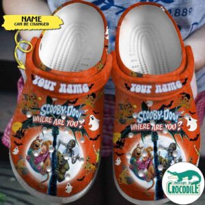 Scooby Doo Where Are You Custom Name Orange Clogs