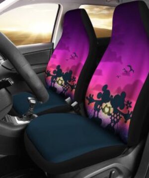 Disney Car Seat Cover with Shadows of Mickey Minnie Kisses – Protect Your Seats in Style!