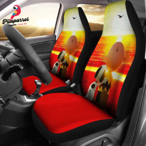 Snoopy Friend Sunset Car Seat Cover - Stylish and Durable Protection