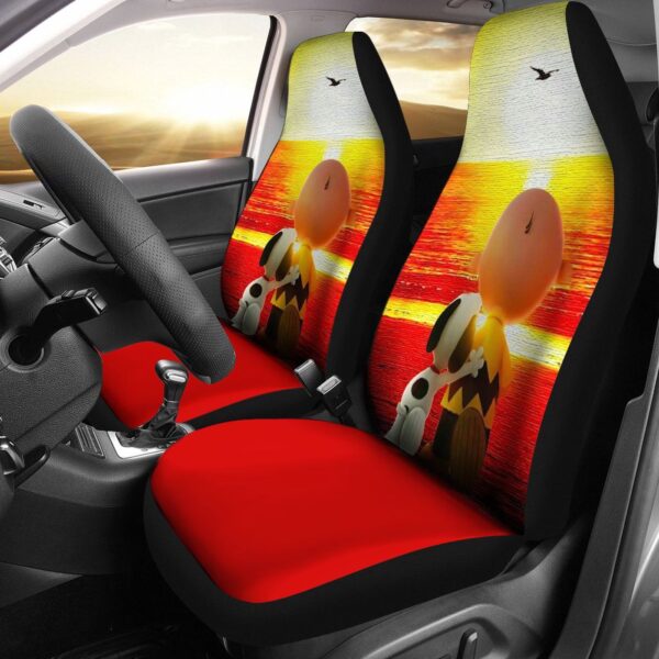 Snoopy Friend Sunset Car Seat Cover – Stylish and Durable Protection