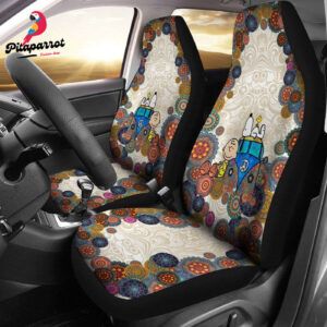 Snoopy VW Bus Cartoon Car Seat Cover - Fun and Stylish Protection