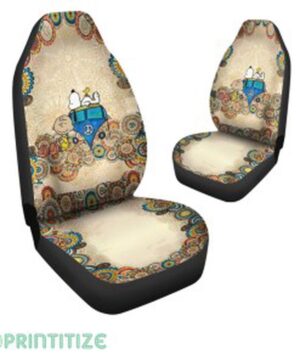 Snoopy VW Bus Cartoon Car Seat Cover – Fun and Stylish Protection
