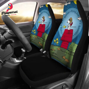 Snoopy Flying Ace Cartoon Car Seat Cover - Fun and Protective!