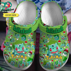 So Cute Green Pokemon Custom Name Clogs