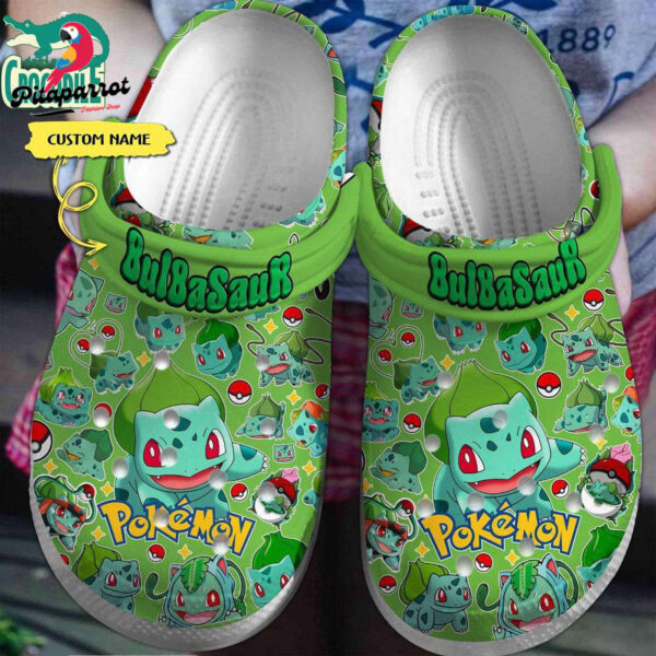So Cute Green Pokemon Custom Name Clogs